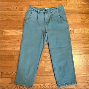 Zara Green Denim Pants